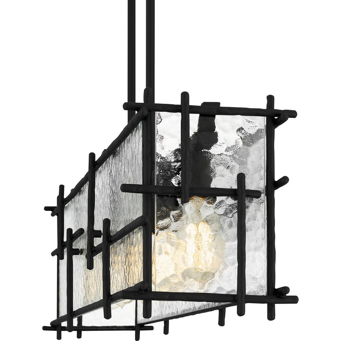 Quoizel DPN538MBK Five Light Linear Chandelier, Matte Black