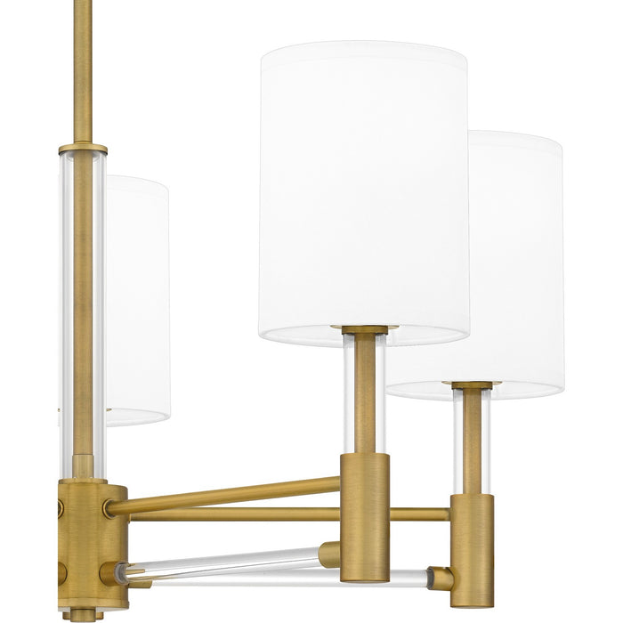 Quoizel GCN5026AB Five Light Chandelier, Aged Brass