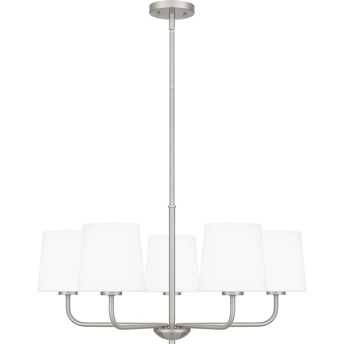 Quoizel GGR5028BN Five Light Chandelier, Brushed Nickel