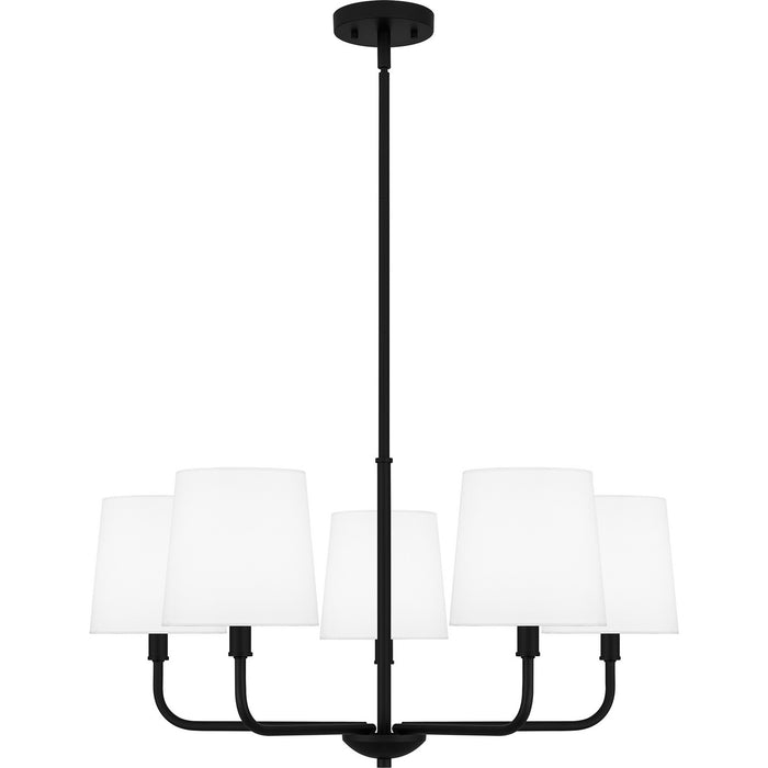 Quoizel GGR5028MBK Five Light Chandelier, Matte Black