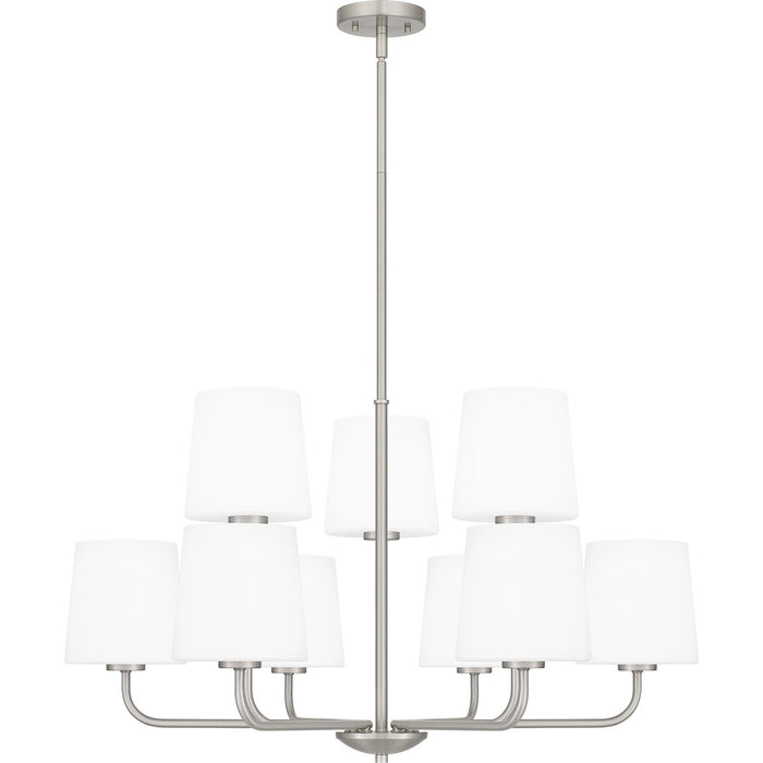 Quoizel GGR5032BN Nine Light Chandelier, Brushed Nickel
