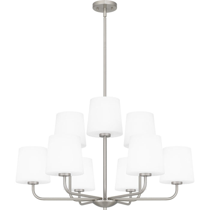 Quoizel GGR5032BN Nine Light Chandelier, Brushed Nickel
