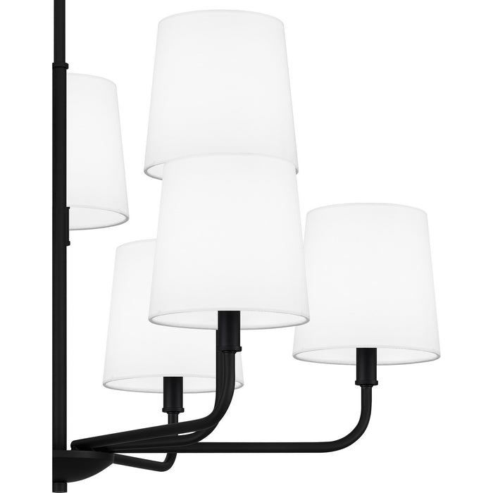Quoizel GGR5032MBK Nine Light Chandelier, Matte Black