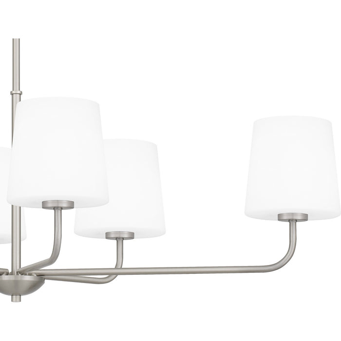 Quoizel GGR642BN Six Light Linear Chandelier, Brushed Nickel