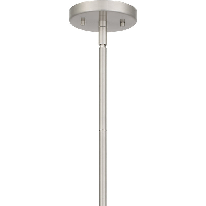 Quoizel GGR642BN Six Light Linear Chandelier, Brushed Nickel