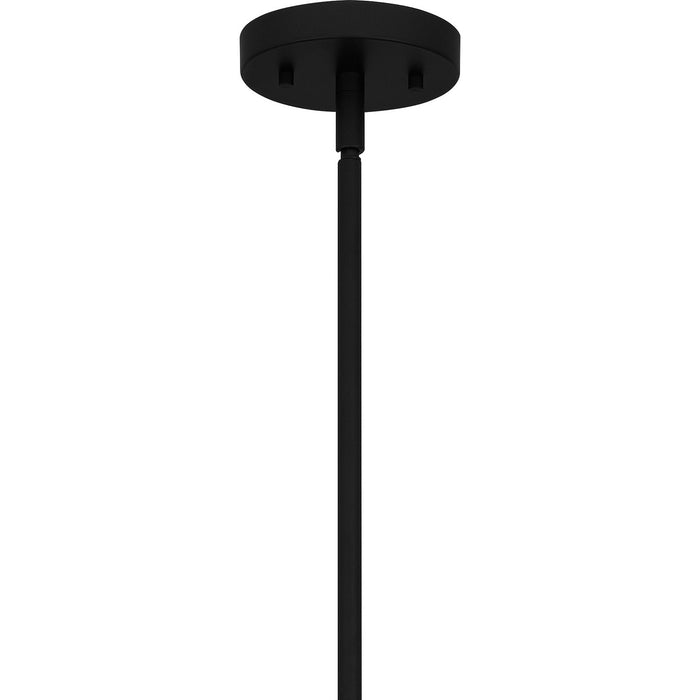 Quoizel GGR642MBK Six Light Linear Chandelier, Matte Black