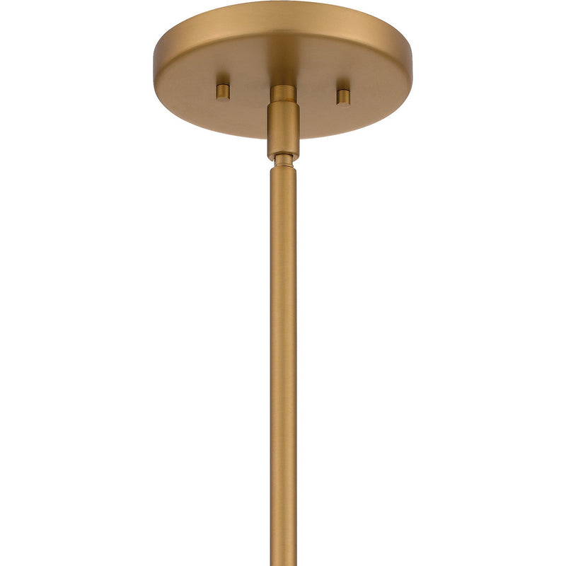 Quoizel GLI2820BWS Four Light Pendant, Brushed Weathered Brass
