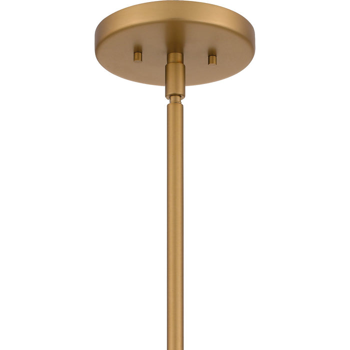 Quoizel GLI2820BWS Four Light Pendant, Brushed Weathered Brass