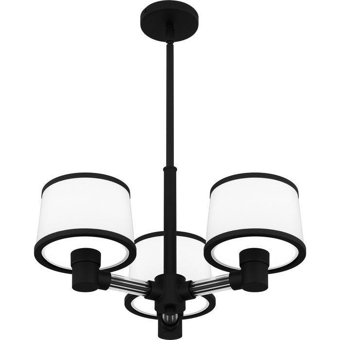 Quoizel KYL2822MBK Three Light Chandelier, Matte Black