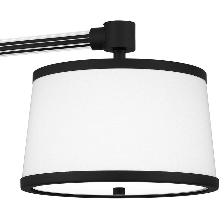 Quoizel KYL342MBK Three Light Linear Chandelier, Matte Black