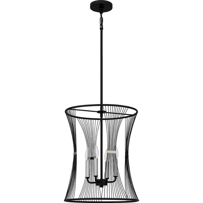Quoizel LEI2816MBK Four Light Pendant, Matte Black