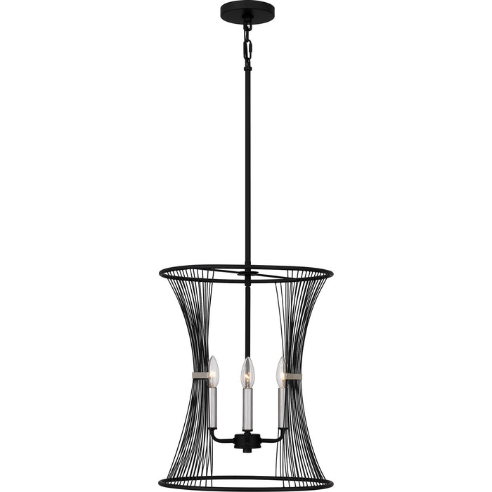 Quoizel LEI2816MBK Four Light Pendant, Matte Black
