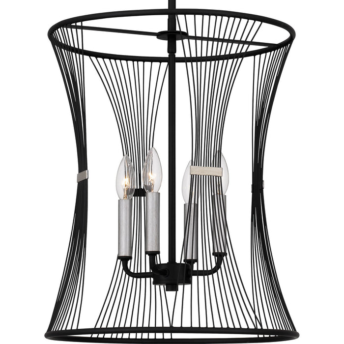 Quoizel LEI2816MBK Four Light Pendant, Matte Black