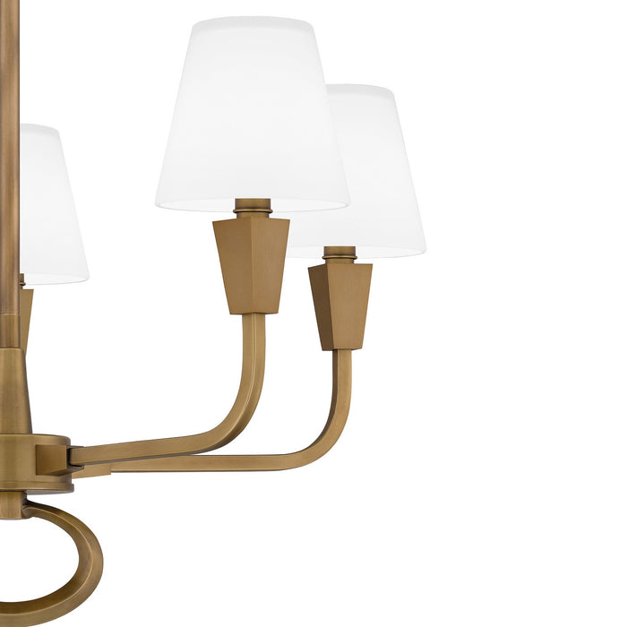 Quoizel MAO5026WS Five Light Chandelier, Weathered Brass