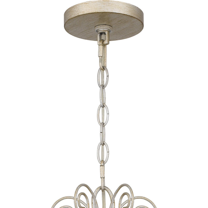 Quoizel MER5028VG Five Light Chandelier, Vintage Gold