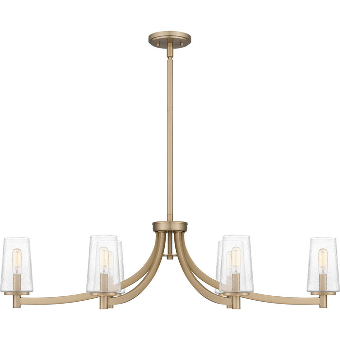 Quoizel MIC638BGD Six Light Linear Chandelier, Bronze Gold