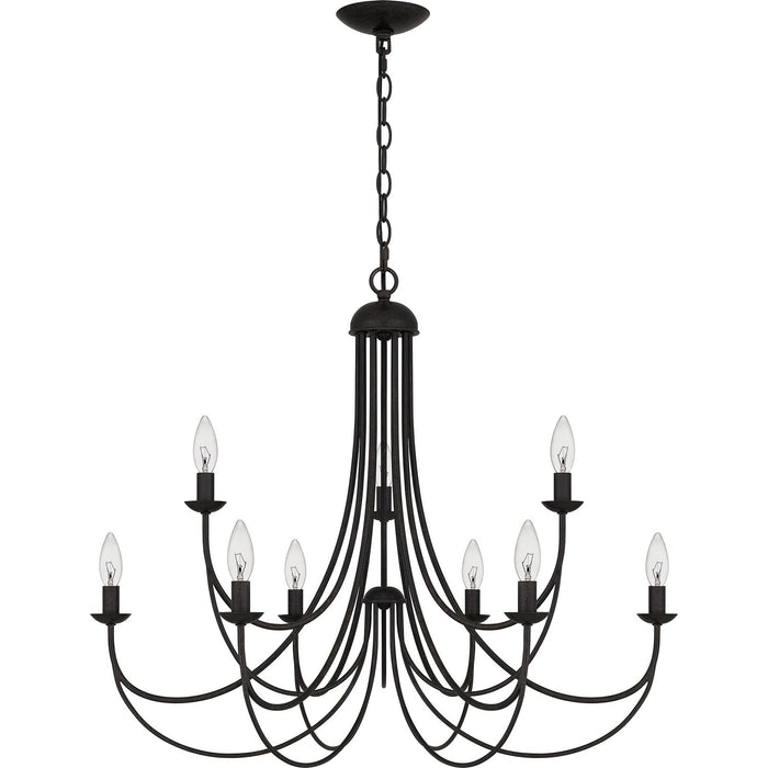 Quoizel MRN5030IB Nine Light Chandelier, Imperial Bronze