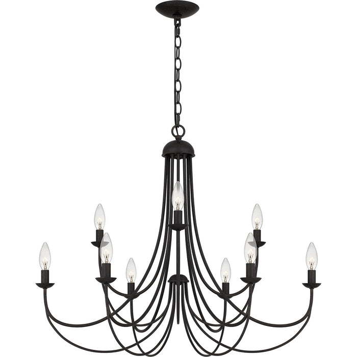 Quoizel MRN5030IB Nine Light Chandelier, Imperial Bronze
