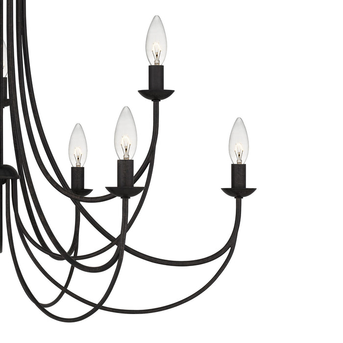 Quoizel MRN5030IB Nine Light Chandelier, Imperial Bronze