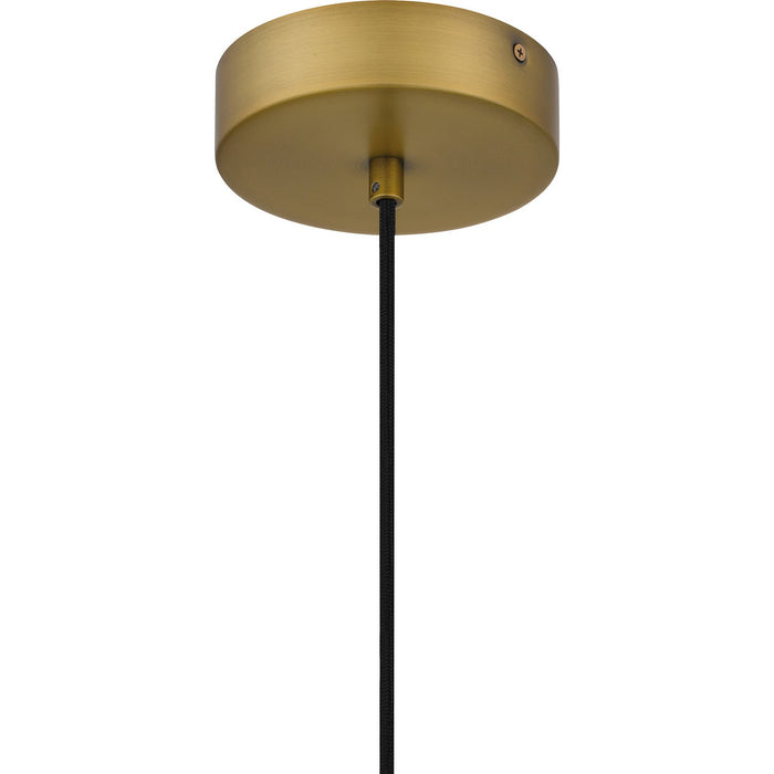 Quoizel PCAER1511AB One Light Pendant, Aged Brass