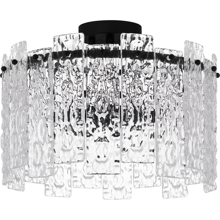 Quoizel PCCAS1716MBK Four Light Semi Flush Mount, Matte Black