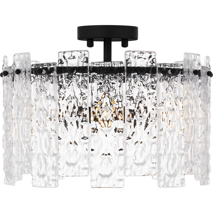 Quoizel PCCAS1716MBK Four Light Semi Flush Mount, Matte Black
