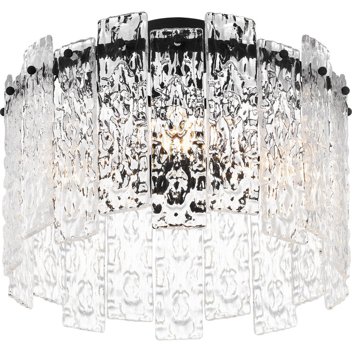Quoizel PCCAS1716MBK Four Light Semi Flush Mount, Matte Black
