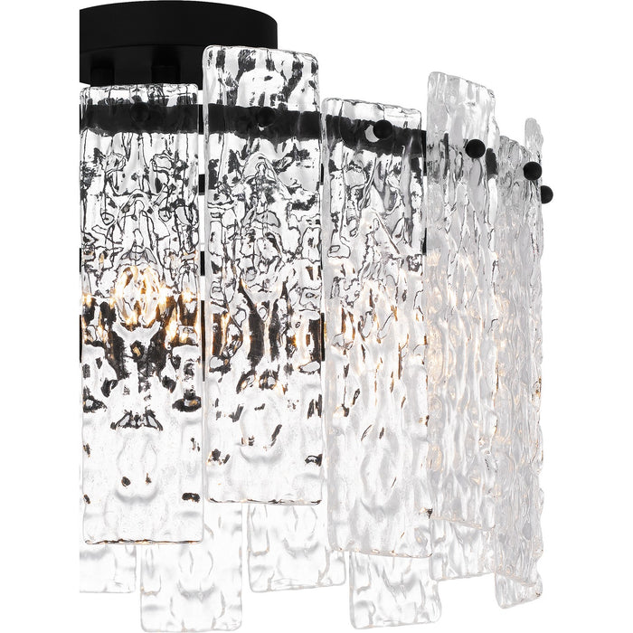 Quoizel PCCAS1716MBK Four Light Semi Flush Mount, Matte Black