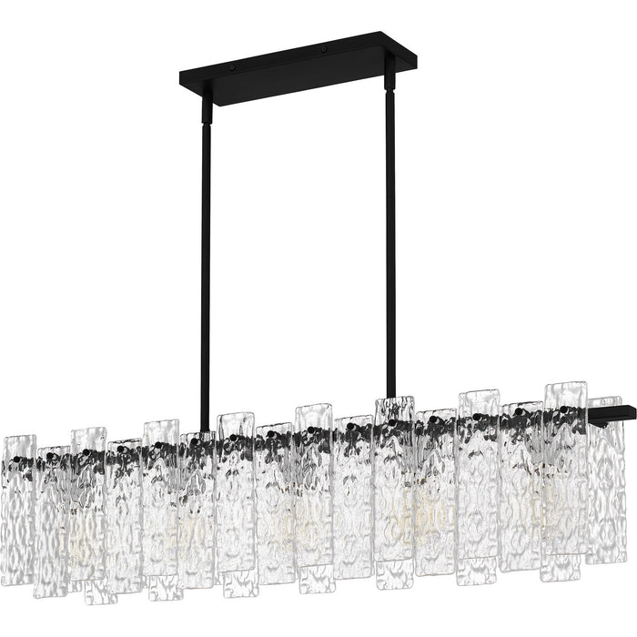 Quoizel PCCAS539MBK Five Light Linear Chandelier, Matte Black