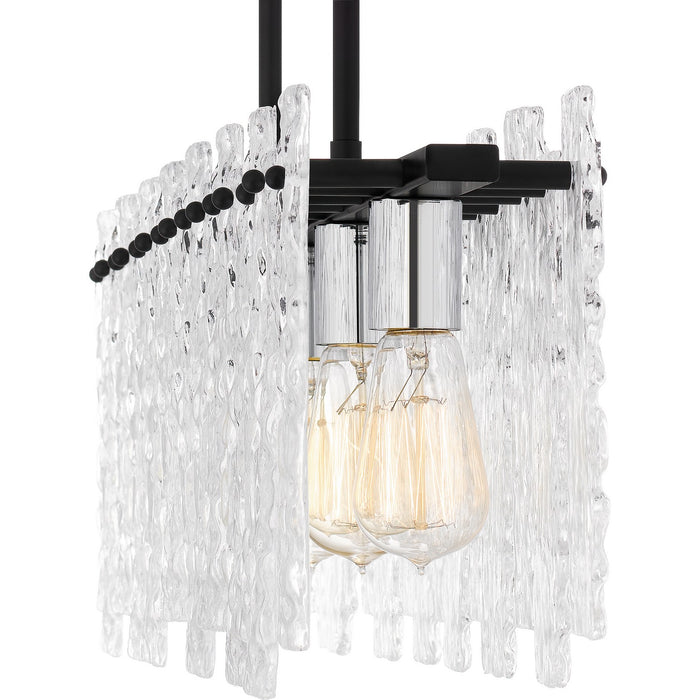 Quoizel PCCAS539MBK Five Light Linear Chandelier, Matte Black