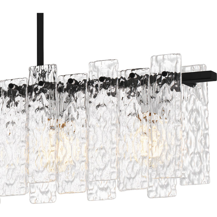 Quoizel PCCAS539MBK Five Light Linear Chandelier, Matte Black