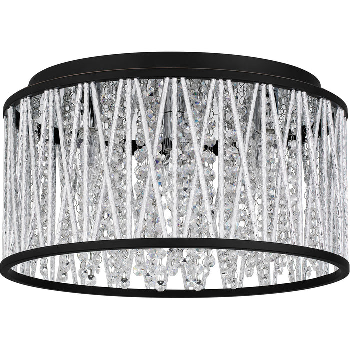 Quoizel PCCET1616MBK Five Light Flush Mount, Matte Black