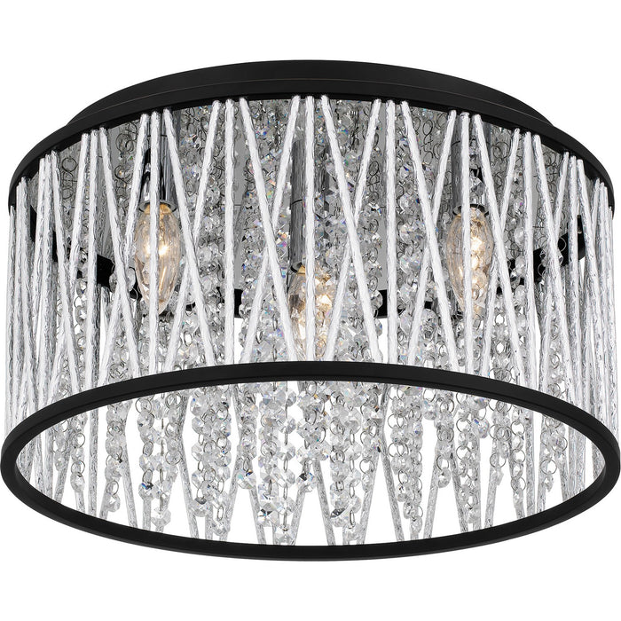 Quoizel PCCET1616MBK Five Light Flush Mount, Matte Black