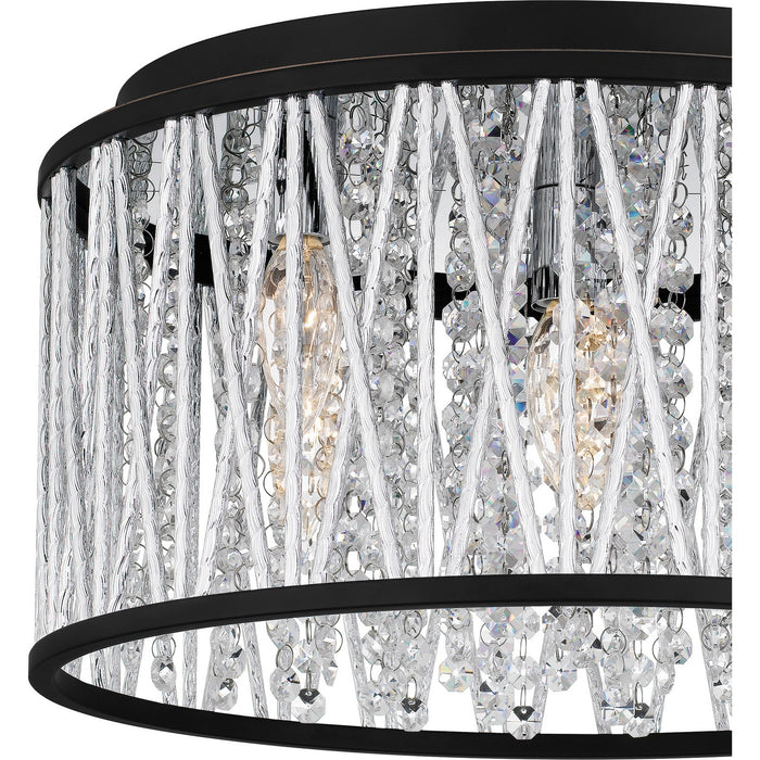 Quoizel PCCET1616MBK Five Light Flush Mount, Matte Black