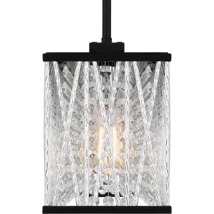 Quoizel PCCET538MBK Five Light Linear Chandelier, Matte Black