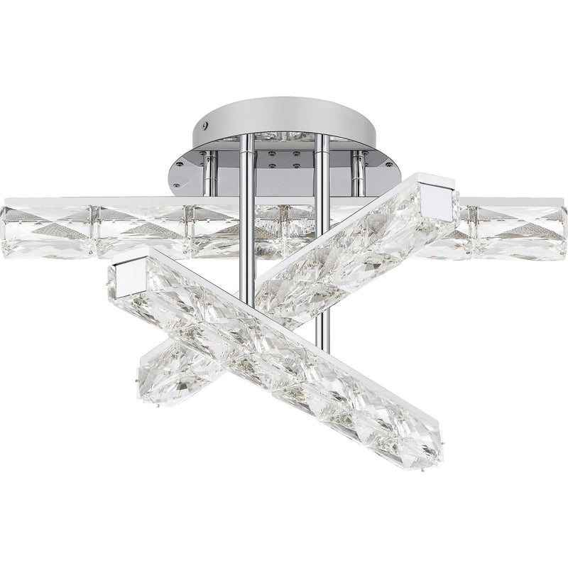 Quoizel PCCME1718C LED Semi Flush Mount, Polished Chrome