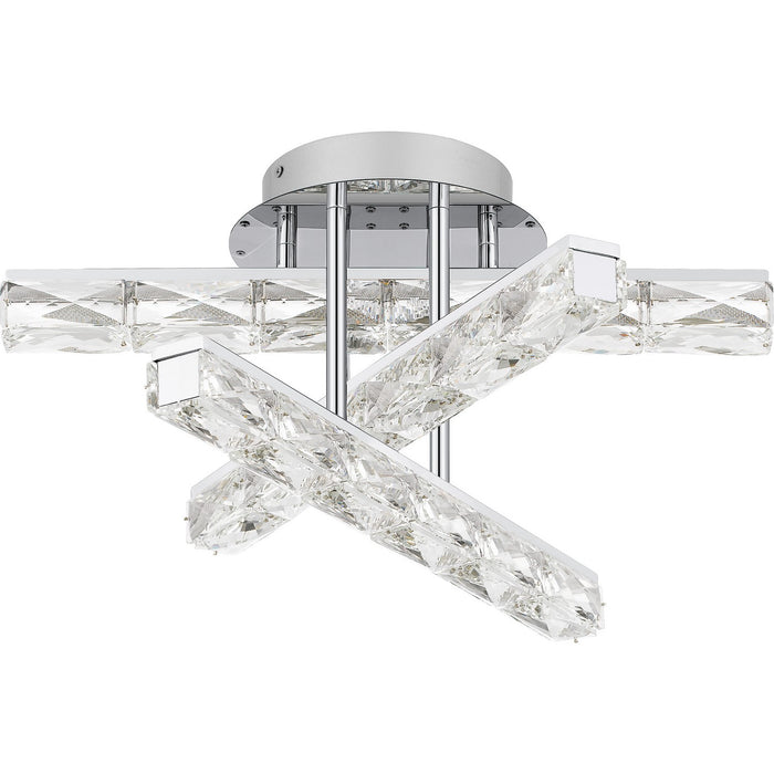 Quoizel PCCME1718C LED Semi Flush Mount, Polished Chrome
