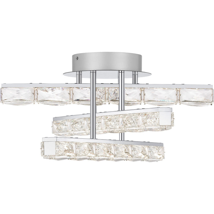 Quoizel PCCME1718C LED Semi Flush Mount, Polished Chrome