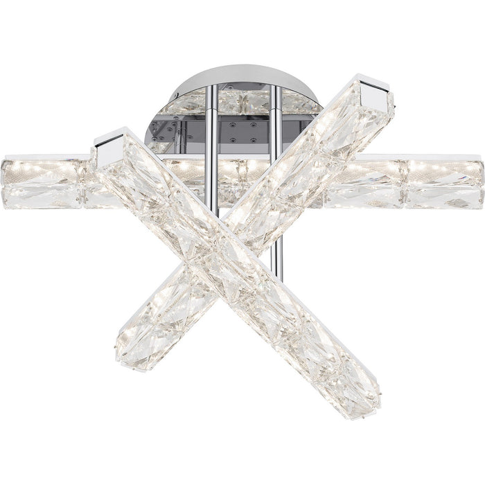 Quoizel PCCME1718C LED Semi Flush Mount, Polished Chrome