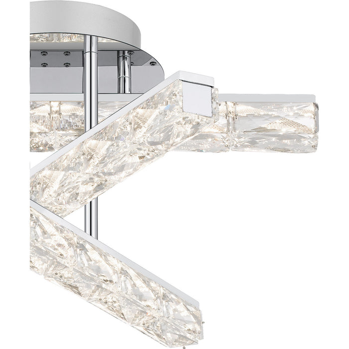 Quoizel PCCME1718C LED Semi Flush Mount, Polished Chrome