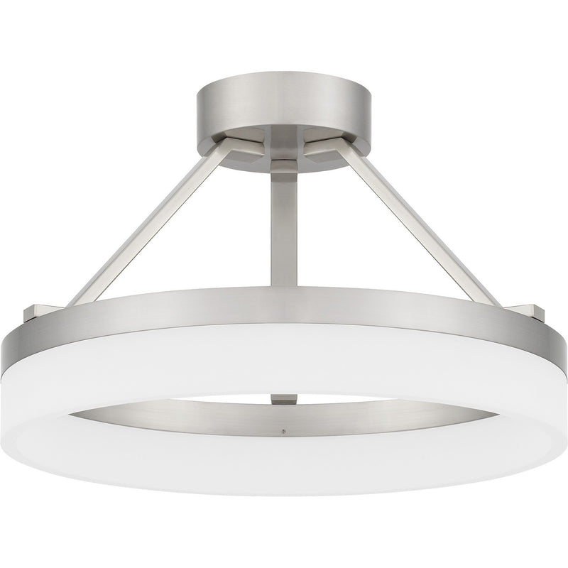 Quoizel PCOH1716BN LED Semi Flush Mount, Brushed Nickel