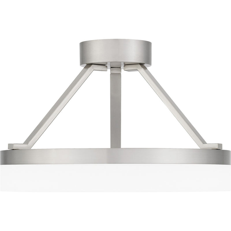 Quoizel PCOH1716BN LED Semi Flush Mount, Brushed Nickel