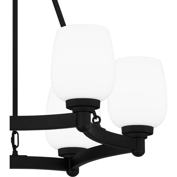 Quoizel PNG5028MBK Six Light Chandelier, Matte Black