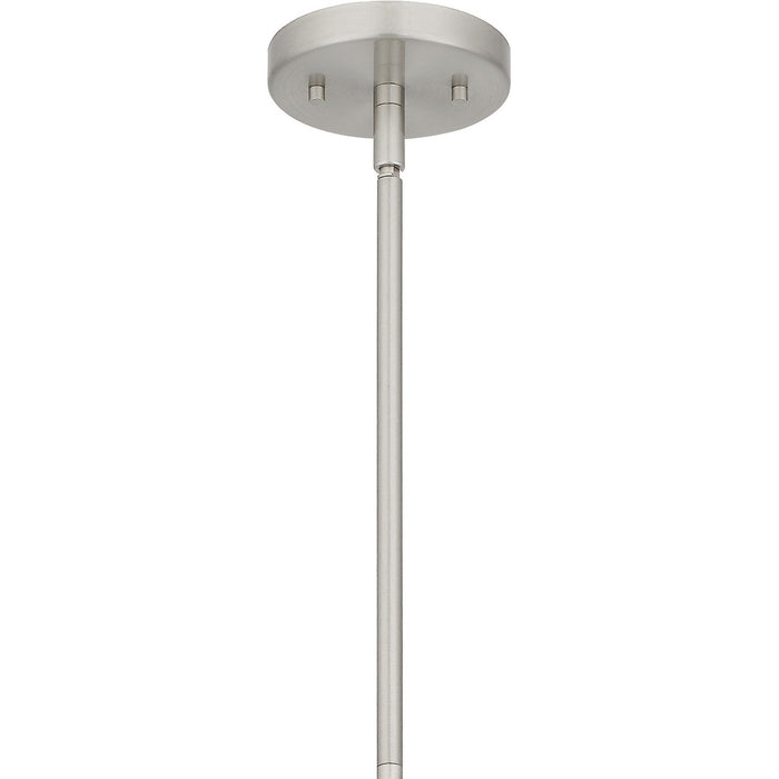 Quoizel PNG638BN Six Light Linear Chandelier, Brushed Nickel