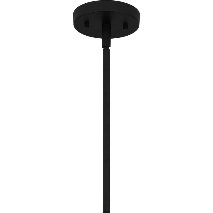 Quoizel PNG638MBK Six Light Linear Chandelier, Matte Black