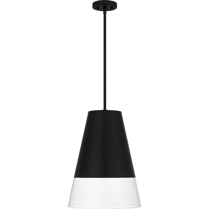 Quoizel PRG1514BBK One Light Pendant, Brushed Black