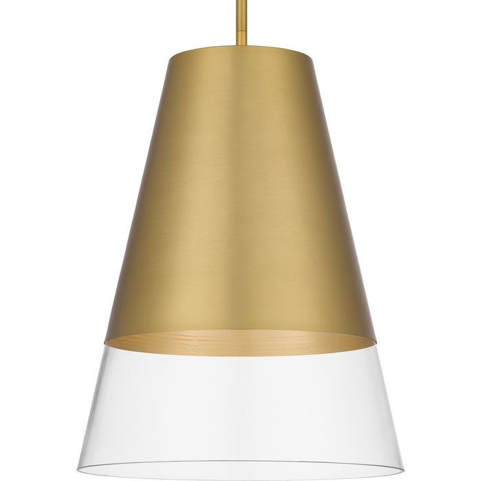 Quoizel PRG1514BRG One Light Pendant, Brushed Gold