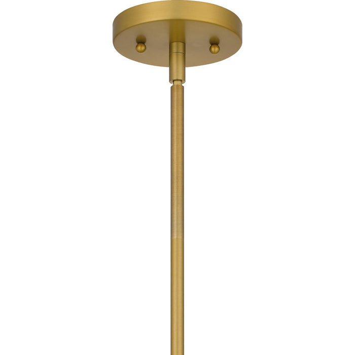 Quoizel PRG1514BRG One Light Pendant, Brushed Gold