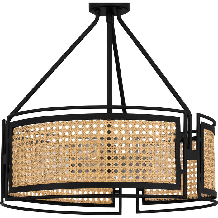 Quoizel PYA2818MBK Four Light Pendant, Matte Black