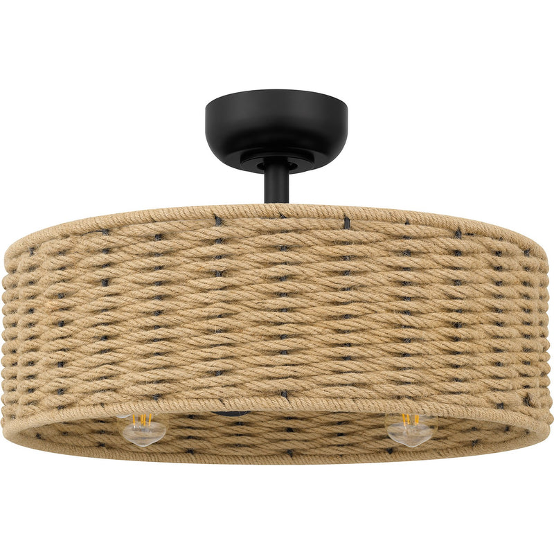 Quoizel QFA6201MBK Four Light Fandelier, Matte Black